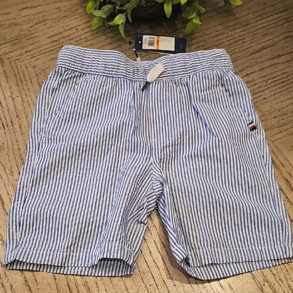 Tommy Hilfiger Blue and White Striped Short Size 8 NWOT